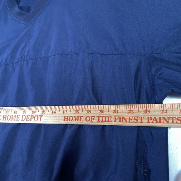 FootJoy FJ Mens Windbreaker Jacket Size L Navy Blue Golf Pullover Pockets V Neck - Picture 10 of 11